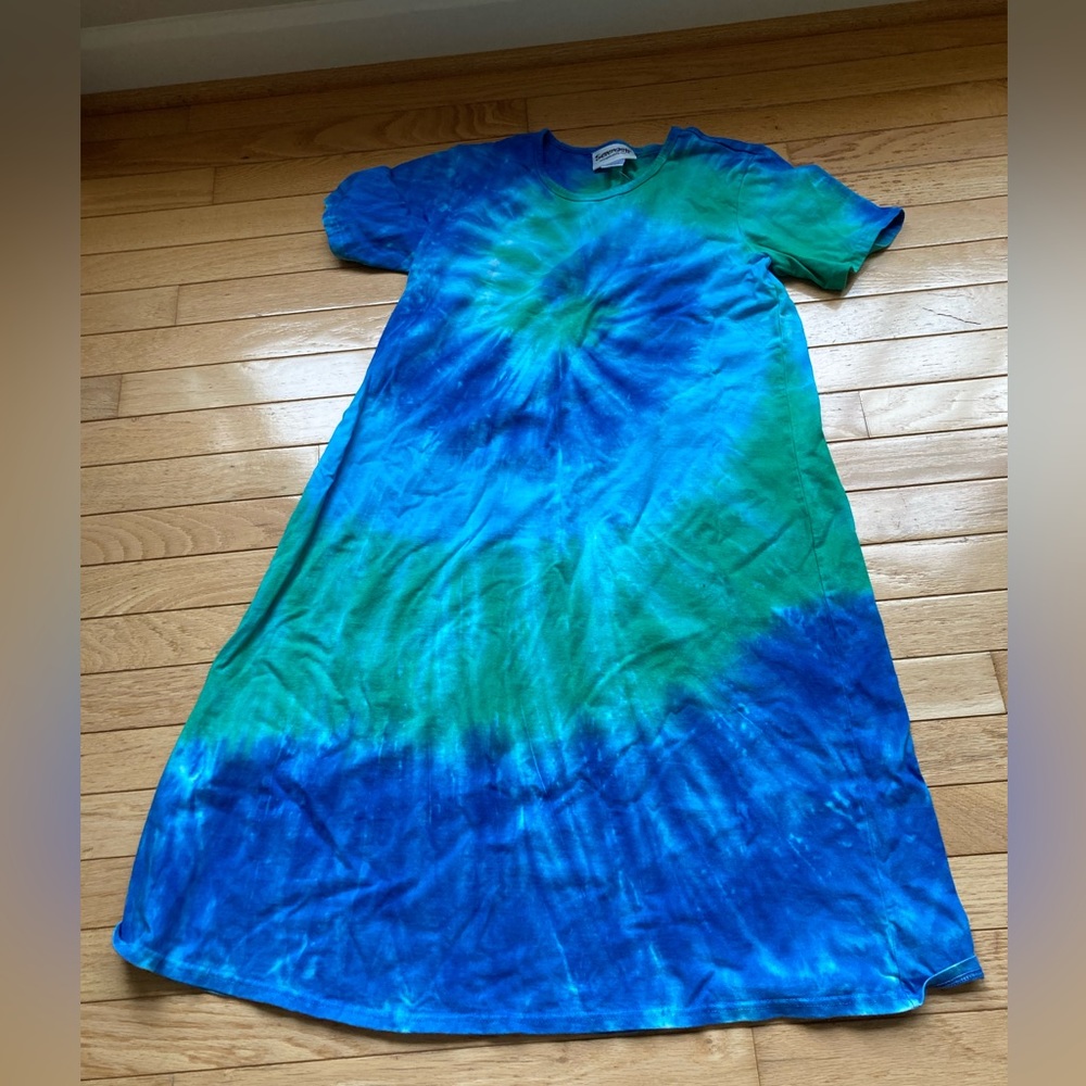 Tie-dye beach coverup or summer dress